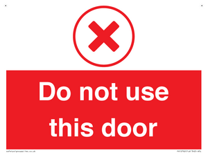 Do not use this door